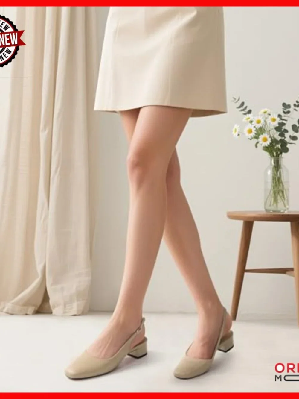 Women's Chunky Heel Slingback Pumps Square Toe Dress Shoes 1.5 Inch